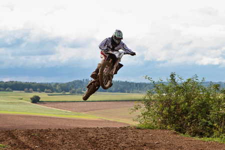Windsberg, Germany - June 29, 2019 Motocross training in Windsberg Germanyのeditorial素材