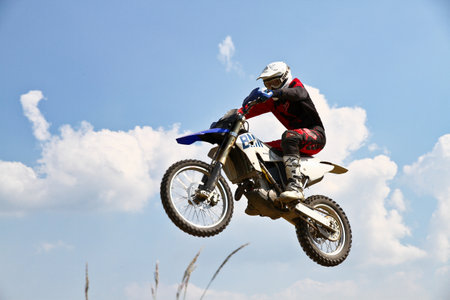 Warching, Germany - June 29, 2019 Motocross training in Warching Germanyのeditorial素材