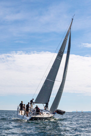 Travemuende, Germany - July 28, 2018 Sailing week in Travemuende Germany