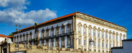 Porto, Portugal - Apr 01, 2020: View of the old city center of Porto, Oporto in Portugal, Europeのeditorial素材