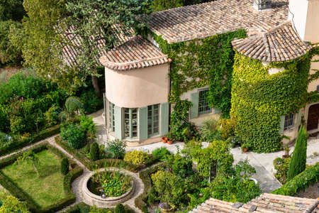 Grignan, France - Sep 21, 2020: Grignan Chateau, Department Drome in France is a fortified castle dating back to the 12th century and transformed during the Renaissance into a magnificent residence.のeditorial素材
