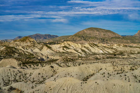 The Badlands of Abanilla and Mahoya in the Murcia region in Spainの写真素材