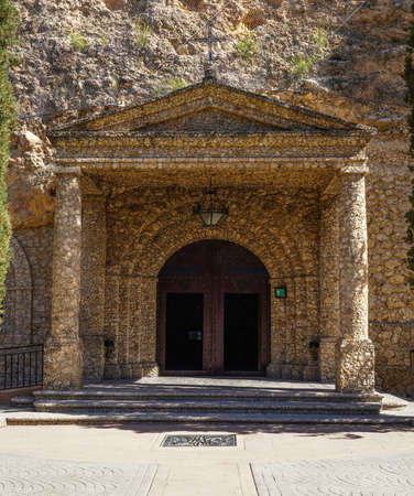 Sanctuary of Hope, Santuario de la Virgen de la Esperanza in Calasparra, Murcia region in Spain. The sanctuary is situated in a cave carved into the rock, 6 km away from the town of Calasparraの写真素材
