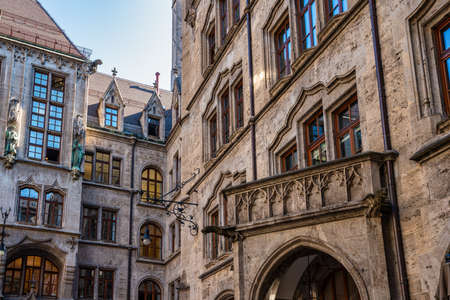 The New Town Hall, is a town hall at the northern part of Marienplatz in Munich, Bavaria, Germany. It hosts the city government including the city council and part of the administration.の写真素材