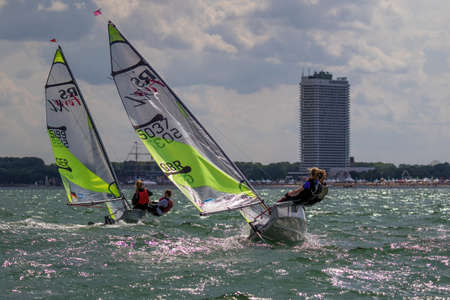 Travemuende, Germany - July 28, 2018 Sailing week in Travemuende Germanyのeditorial素材
