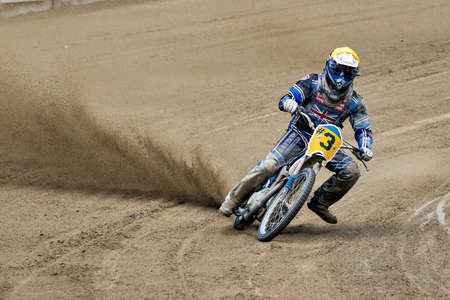 Pfarrkirchen, Germany - September 09, 2018: International dirt track race in Pfarrkirchen in Germanyのeditorial素材