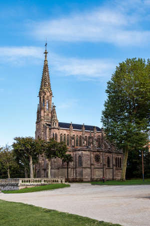 View of the landmark Sobrellano Palace, Palacio de Sobrellano built in 1881 for Antonio Lopez y Lopes, Marquis of Comillas, located in Cantabria, Spain.の写真素材