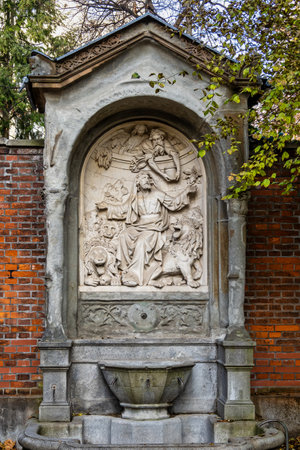 Munich, Germany - Nov 01, 2020: View of famous Old North Cemetery of Munich, Germany with historic gravestones. Funerals have not been held here since 1944. Instead, the cemetery is used as a park.のeditorial素材