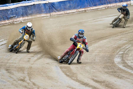 Pfarrkirchen, Germany - September 09, 2018: International dirt track race in Pfarrkirchen in Germanyのeditorial素材