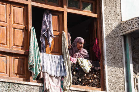 Ajmer, India - Jan 04, 2020: People near the entrance gate of Dargah Shariff. Dargha of great Sufi saint a prestigious shrine of Muslim.のeditorial素材