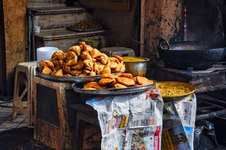 Ajmer, India - Jan 04, 2020: Food market near the entrance gate of Dargah Shariff. Dargha of great...