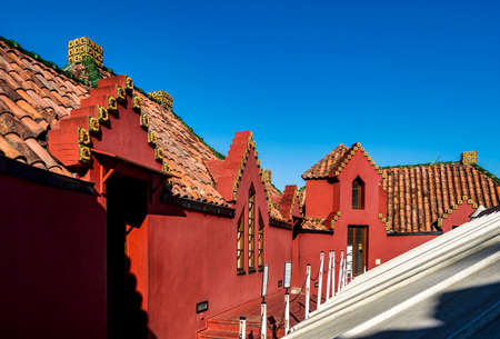 Comillas, Spain - Sep 08, 2020: El Capricho de Gaudi, located in Comillas, Cantabria, Spain, is one of the first buildings designed by architect Antoni Gaudi. It is considered as one of the jewels of European modernism.のeditorial素材