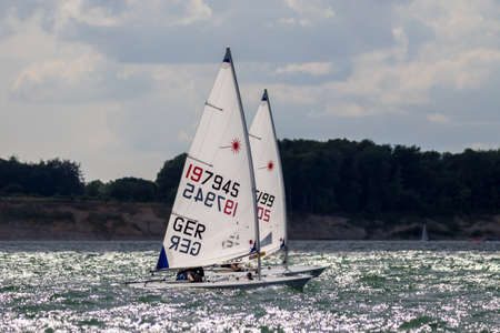 Travemuende, Germany - July 28, 2018 Sailing week in Travemuende Germanyのeditorial素材