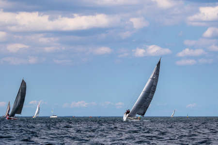 Travemuende, Germany - July 28, 2018 Sailing week in Travemuende Germanyのeditorial素材