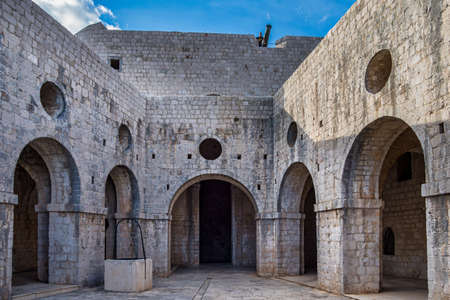 Fort Lovrijenac or St. Lawrence Fortress, often called Dubrovnik s Gibraltar, Dubrovnik, Croatiaの写真素材