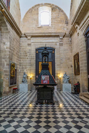 Jerez de la Frontera, Spain - Nov 15, 2019: Interior of the Jerez de la Frontera Cathedral, Catedral de Jerez de la Frontera. Cadiz, Andalusia, Spainのeditorial素材
