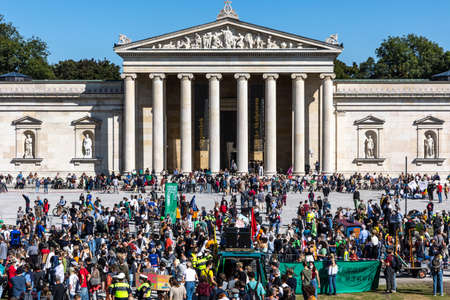 Munich, Germany - Sep. 24, 2021: Friday for Future movement demonstration for climate change on...