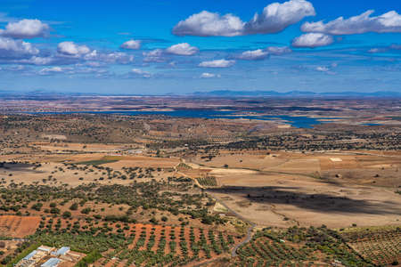 Landscape view of Extremadura near Feria in Spain.の写真素材
