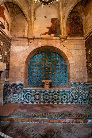 Cordoba, Spain - November 03, 2021: Inside the mudejar Capilla San Bartolome chapel in Cordoba, Andalusia in Spain.のeditorial素材
