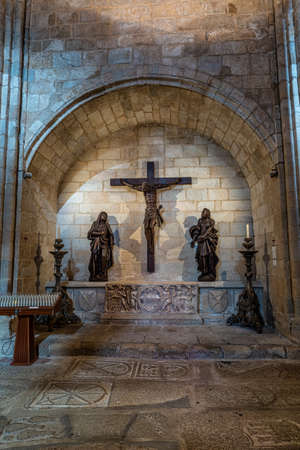Caceres, Spain - Sep 28, 2021: Interior of the Cathedral of Santa Maria de la Asuncion in Caceres, Extremadura, Spain.のeditorial素材