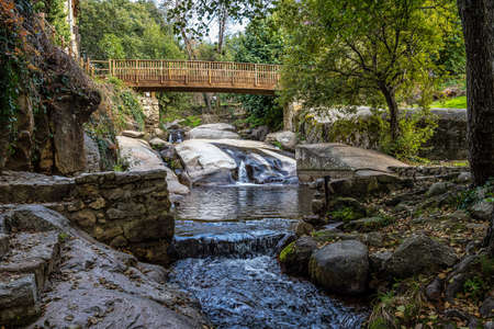 Natural swimming pool in the little village of Casas del Monte, Extremadura, Spain