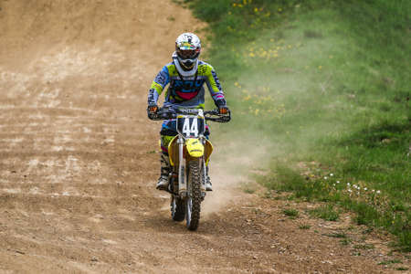 Warching, Germany - June 29, 2021: Motocross training in Warching Germanyのeditorial素材