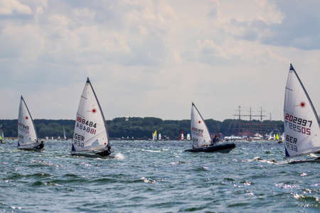 Travemuende, Germany - July 28, 2018 Sailing boats at the Sailing week in Travemuende, Germany, Baltic Seaのeditorial素材