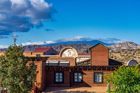 Tabernas, Spain - Nov 29, 2022: Mini Hollywood or Oasys is a Spanish Western-styled theme park, located near the town of Tabernas in the province of Almeria, Andalusia.のeditorial素材