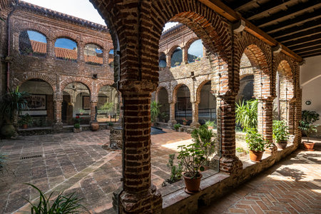 Tentudia, Spain - Oct 05, 2022: Inside Monastery of Tentudia in Calera de Leon, founded at 13th...