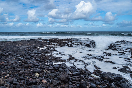 View of the coastal town of Puerto de Las Nieves, Gran Canaria, Canary Islands, Spain.