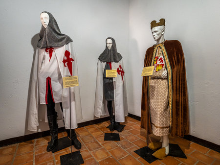 Tentudia, Spain - Oct 05, 2022: Inside Monastery of Tentudia in Calera de Leon, founded at 13th century. Badajoz province, Extremadura, Spainのeditorial素材