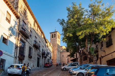 Toledo, Spain - Oct 08, 2022: The Iglesia de Santa Leocadia is a church located in Toledo, in Castile-La Mancha, Spain. A church of Santa Leocadia in the medieval convent of Santo Domingo el Antiguo.のeditorial素材