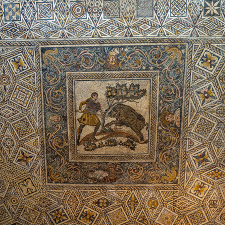 Merida, Spain - Oct 06, 2022: The National Museum of Roman Art projected by the famous Spanish architect Rafael Moneo. Merida, Extremadura, Spainのeditorial素材