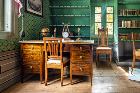 Weimar, Germany - May 11, 2023: Schillerhaus at Weimar in Germany. Friedrich Schiller's last home and UNESCO World Heritage Siteのeditorial素材