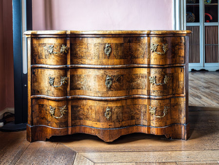 Weimar, Germany - May 11, 2023: Interior of Johann Wolfgang von Goethe house in the city of Weimar in Germany. Now Goethe House Museum, dedicated to the life and work of Johann Wolfgang Goethe.のeditorial素材