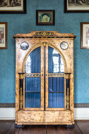 Weimar, Germany - May 11, 2023: Interior of Johann Wolfgang von Goethe house in the city of Weimar in Germany. Now Goethe House Museum, dedicated to the life and work of Johann Wolfgang Goethe.のeditorial素材