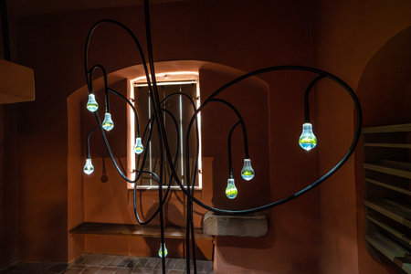 Weimar, Germany - May 12, 2023: Interior of the garden house of Johann Wolfgang von Goethe in Weimar, Thuringia in Germany. Unesco World Heritage Siteのeditorial素材