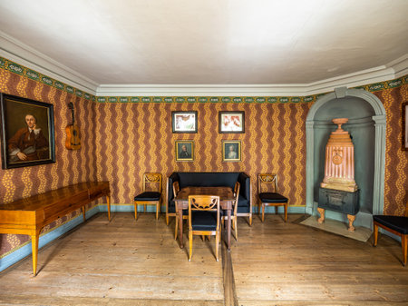 Weimar, Germany - May 11, 2023: Schillerhaus at Weimar in Germany. Friedrich Schiller's last home and UNESCO World Heritage Siteのeditorial素材