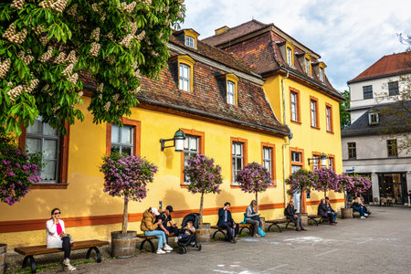 Weimar, Germany - May 10, 2023: The Wittum Palace widow's palace of the Duchess Anna Amalia in Weimar, Thuringia, Germany is currently the house-museum of Anna Amaliaのeditorial素材