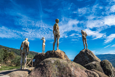 El Torno, Spain - Oct 10, 2022: Mirador de la Memoria, El Torno, Caceres, Spain. Monument in memory of those assassinated by the Franco dictatorship.のeditorial素材