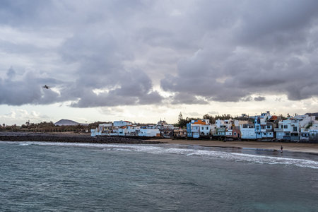 Gran Canaria, Spain - Feb 14, 2023: Ojos de Garza Beach at Gran Canaria, Spain. Playa de Ojos de Garza near the international airport of Gran Canaria.のeditorial素材