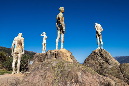 El Torno, Spain - Oct 13, 2022: Mirador de la Memoria, El Torno, Caceres, Spain. Monument in memory of those assassinated by the Franco dictatorship.のeditorial素材