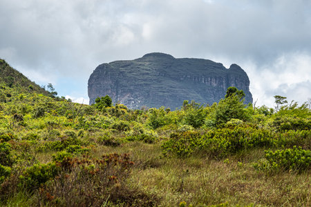 Beautiful hiking trail to Aguas Claras waterfall in Vale do Capao, Chapada Diamantina, Palmeiras,...