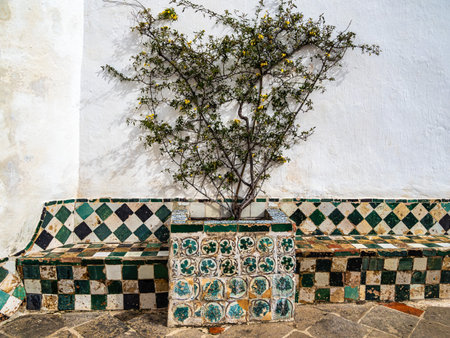 The Palace of Sintra, Palacio Nacional de Sintra, also called Town Palace is located in the town of Sintra, in the Lisbon District of Portugal.の写真素材