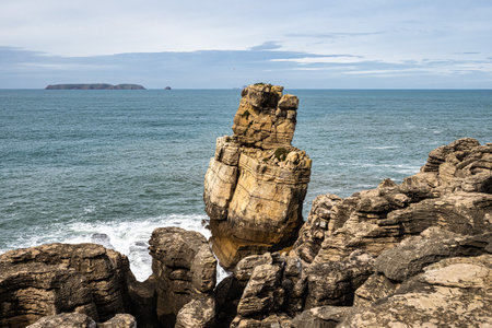 The Varanda de Pilatos at Cabo Carvoeiro rocky coast in Peniche peninsula, Portugal in Europeの写真素材