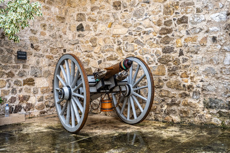 The castle of Porto de Mos in Portugal. It was damaged badly during the 1755 earthquake that also destroyed a large part of medieval Lisbon.の写真素材