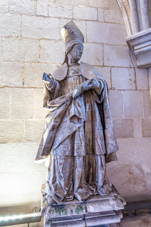 Chapter house at the monastery of Alcobaca, Mosteiro de Santa Maria de Alcobaca at Alcobaca, Portugal. A Medieval Roman Catholic Monasteryの写真素材