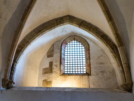 Ornate interior of the Convent of Christ in the Castle of Tomar in Portugal. Built by the Knights...