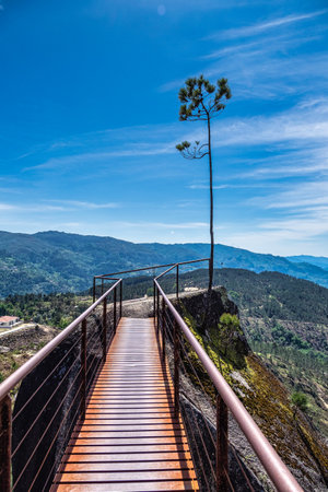 View from Fafiao viewpoint located on the top of parish of Cabril in Montalegre municipality,...