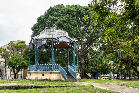 Praca Da Republica, Republic Park at Belem do Para in Brazilの写真素材